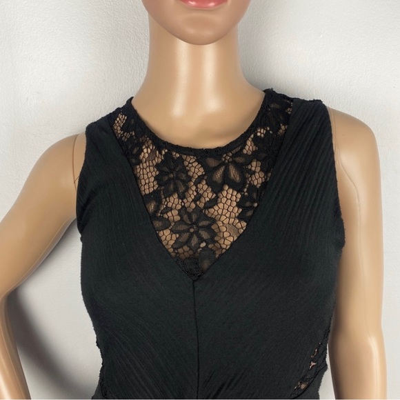 ALLSAINTS BLACK SLEEVELESS MINI DRESS - Picture 4 of 8